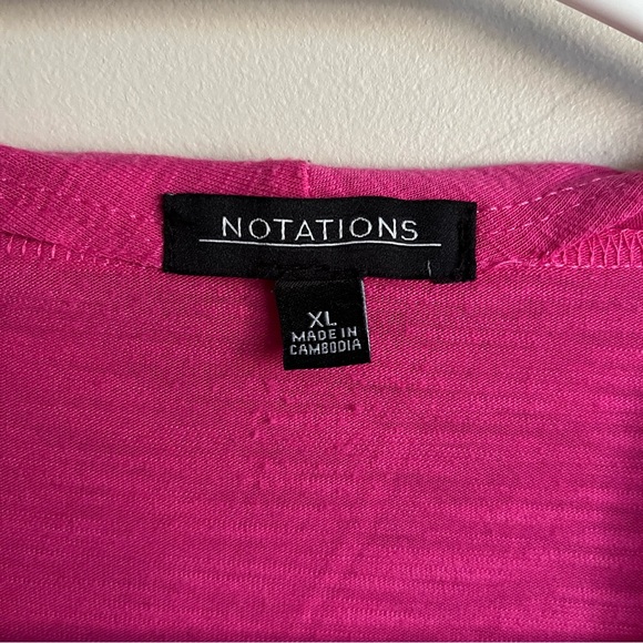 3/$40 Notations Xl Blouse combination Tank top with attached Cardigan 3/4 sleeve - Picture 5 of 6